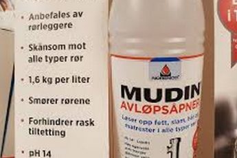 Er Avløpsåpner Mudin farlig?